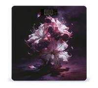 Dark Fantasy Contrast Floral Scale for Body Weight Accurate Digital Bathroom Scale with High-Precision Sensors Large LCD Display Digital Weighing Machine for People 400lb Capacity