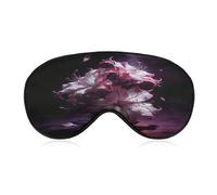 Dark Fantasy Contrast Floral Sleep Mask Block Light Eye Sleep Shade Cover Comfortable Lightweight Sleeping Blindfold Soft Breathable Night Eye Cover Adjustable Band Eye Mask for Men Women