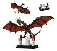 Dark Fantasy Dragon Building Blocks Set - with Decorative Throne-Style Display Stand, Animal Dragon Character Figure TV Series Model Bricks Kit, Gifts for Adults Medieval Creature Decor-1868PCS