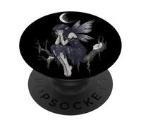 Dark Fantasy Fairy Under a Cracked Moon PopSockets Adhesive PopGrip