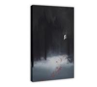 Dark Fantasy Forest Mysterious Creatures Canvas Poster Wall Art Decor Print Picture Paintings for Living Room Bedroom Decoration 12x18inch(30x45cm)