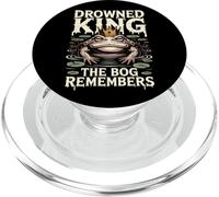 Dark Fantasy Frog King with Crown Swamp Bog Creature Design PopSockets PopGrip for MagSafe