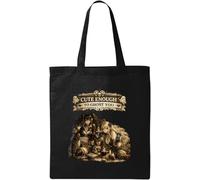 Dark Fantasy Girls Sharing Secrets Natural Cotton Tote Bag Black