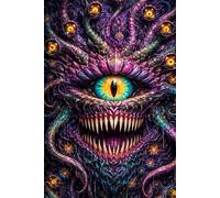 Dark Fantasy Lined Notebook for Creators, Gamers & Imaginative Minds: A Bold, Surreal Journal Featuring a Cosmic Multi-Eyed Creature | 6 x 9 | 100 Lined Pages