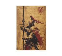 Dark Fantasy Medieval Fortitude Lancer Poster Canvas Poster Wall Art Decor Print Picture Paintings for Living Room Bedroom Decoration 16x24inch(40x60cm)