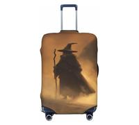 Dark Fantasy Old Witch in The Fog Elastic Travel Luggage Covers Dustproof Scratch-Resistant Suitcase Protector Fit 22-24 Inch