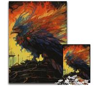 Dark Fantasy Phoenix 1000Piece Jigsaw Puzzle Impossible Jigsaw Puzzles for Adults Educational Brain Teaser Artistic HomeOffice Decor 14 Age 1000 PCS(38x26cm)