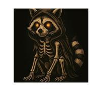 Dark Fantasy Skeleton Animal Art 5 Canvas Poster Wall Art Decor Print Picture Paintings for Living Room Bedroom Decoration 28x28inch(70x70cm)