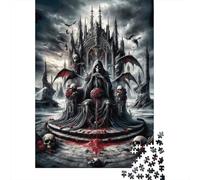 Dark Fantasy Throne 1000 Pc Thickened Paper Jigsaw Puzzle Grown-Ups Easy Store Relaxation Hobby Engaging Brain Teaser 70x50cm/1000pcs