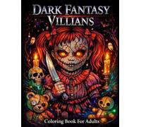 Dark Fantasy Villains: A Gothic Horror Coloring Book for Adults Featuring Demons, Creepy Dolls, Evil Sorcerers, and Twisted Creatures On Black Background (Dark Fantasy Coloring Books)