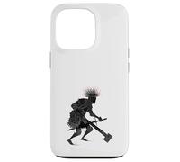 Dark Fantasy Warrior Knight Woodblock Art Armor Case for iPhone 13 Pro