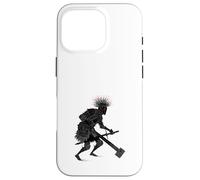 Dark Fantasy Warrior Knight Woodblock Art Armor Case for iPhone 16 Pro