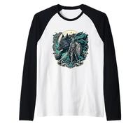 Dark Fantasy Wolf Warrior Raglan Baseball Tee