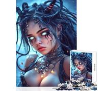 Dark Fantasy Woman 1000 Piece Jigsaw Puzzles Strengthen Cognitive Ability And Skill Soothing Serene Leisure Play (38x26cm)
