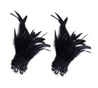 Dark Fashion Down and Trim Wrist Cuffs Halloween Party Wear Necromancer Vampire Costume Add-On Dark Party Arm Accessories