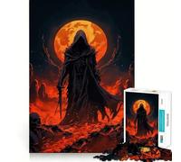 Dark Figure in Hell Jigsaw Puzzles for Teenagers 1000 Piece Logic Train Skill Play Fun Play Evening Game (38x26cm)