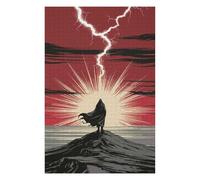Dark Figure on A Hilltop Jigsaw Puzzle for Adults, 1000 PCS