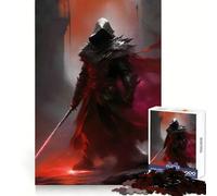 Dark Figure with Red Lightsaber 1000 Piece Jigsaws for Teenagers Sharp Thinking Smooth Cut Fun Activity Art Piece (50x75cm)