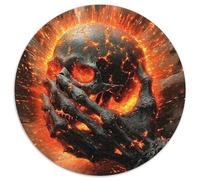 Dark Flame Skull 1000 Piece Jigsaw Puzzle for Kids And Adults Day of The Dead Colourful Jigsaws Educational Games Creativity & Gift Giving 1000pcs (67.5x67.5cm)