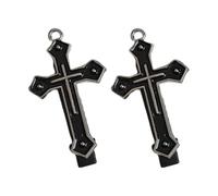 Dark Flat Clip Hairpin Crosses Balletcore Headwear Bunches Clip Elegant Black Crosses Hair Clip Photo Props