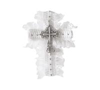Dark Flat Clip Hairpin Crosses Lacework Headwear Bunches Clip Elegant Black Crosses Hair Clip Photo Props
