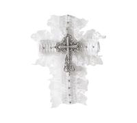 Dark Flat Clip Hairpin Crosses Lacework Headwear Bunches Elegant Black Hair Photo Props