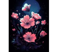 Dark Floral Coloring Book: 500 Pages of Mysterious Black Flowers for Stress Relief and Fun.: Discover elegant black floral designs for kids and adults to color and relax together.