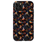 Dark Floral Songbird Pattern Bird Enthusiasts & Birdwatchers Case for iPhone 11 Pro