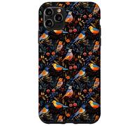 Dark Floral Songbird Pattern Bird Enthusiasts & Birdwatchers Case for iPhone 11 Pro Max