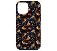 Dark Floral Songbird Pattern Bird Enthusiasts & Birdwatchers Case for iPhone 12 mini