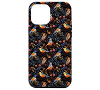 Dark Floral Songbird Pattern Bird Enthusiasts & Birdwatchers Case for iPhone 12 Pro Max