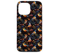 Dark Floral Songbird Pattern Bird Enthusiasts & Birdwatchers Case for iPhone 13 Pro Max