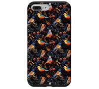 Dark Floral Songbird Pattern Bird Enthusiasts & Birdwatchers Case for iPhone 7 Plus/8 Plus