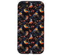 Dark Floral Songbird Pattern Bird Enthusiasts & Birdwatchers Case for iPhone SE (2020) / 7 / 8