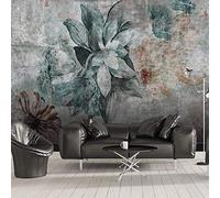 Dark Floral Wallpaper Mural Non Woven 400 × 280 Cm Luxury Wall Mural Wallpaper with Vintage Abstract Botanical Flower Design Large Artistic Wall Decor for Living Room Bedroom Dark Floral 400 × 280