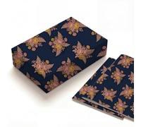 Dark Floral Wrapping Paper, 2 Folded Sheets 19.7 x 27.6 Inch Thick Kraft Gift Wrap for Wedding Bridal Shower Women Moody Vintage Peony Aesthetic