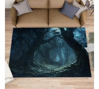 Dark Forest Kitchen Runner - 80 x 150 cm Twisted Tree Trunk Door Runner, Gothic Bedroom Rugs Non Slip Anti Fatigue for Hall Entrance Hallway Corridor