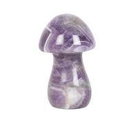 Dark Forest Mystical Gifts: Courage-Boosting Amethyst Crystal Mushroom - Positive Energy Home Decor