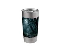 Dark Forest Surreal Abstract Distortion Landscape Graphic Stainless Steel Insulated Tumbler