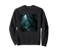 Dark Forest Surreal Abstract Distortion Landscape Graphic Sweatshirt
