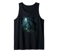 Dark Forest Surreal Abstract Distortion Landscape Graphic Tank Top
