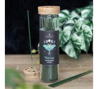 Dark Forest White Sage Incense Sticks Set With Luna Moth & Moon Design