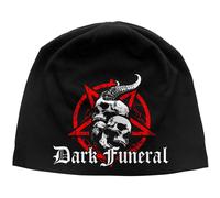 Dark Funeral Women's Skulls & Pentagram Beanie in Black Dark Funeral Black One Size