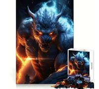 Dark Gargoyle Poster 1000 Piece Jigsaw Puzzles for Adults Teenagers Logic Game Precise Joint Pattern Assemble Room Accent (38x52cm)