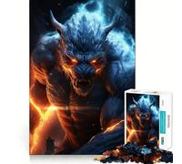 Dark Gargoyle Poster 1000 Piece Jigsaws for Teenagers Puzzle Logic Game Tight Edge Hard Challenge Night Fun (38x26cm)