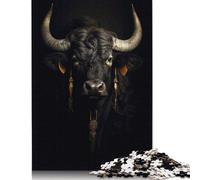 Dark Gold Yak Animal Puzzle Fun Premium Cardboard Jigsaw Puzzle for Adults Teen 1000pcs (75x50cm)