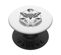 Dark Gothic Aesthetic Moth Oracle Hawkmoth Moon PopSockets Adhesive PopGrip