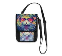 Dark Gothic Aesthetics Terror Rabbit Travel Wallet Passport Holder Hidden Neck pouching Slim Lightweight Crossbody Bag with Adjustable Strap