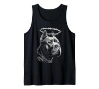 Dark Gothic Cane Corso Dog with Barbed Wire Grunge Graphic Tank Top