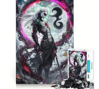 Dark Gothic Demon Lord Teenagers Puzzles 1000 Piece Jigsaws Memory Boost Indoor Fun Pattern Assemble Home Accent (50x75cm)